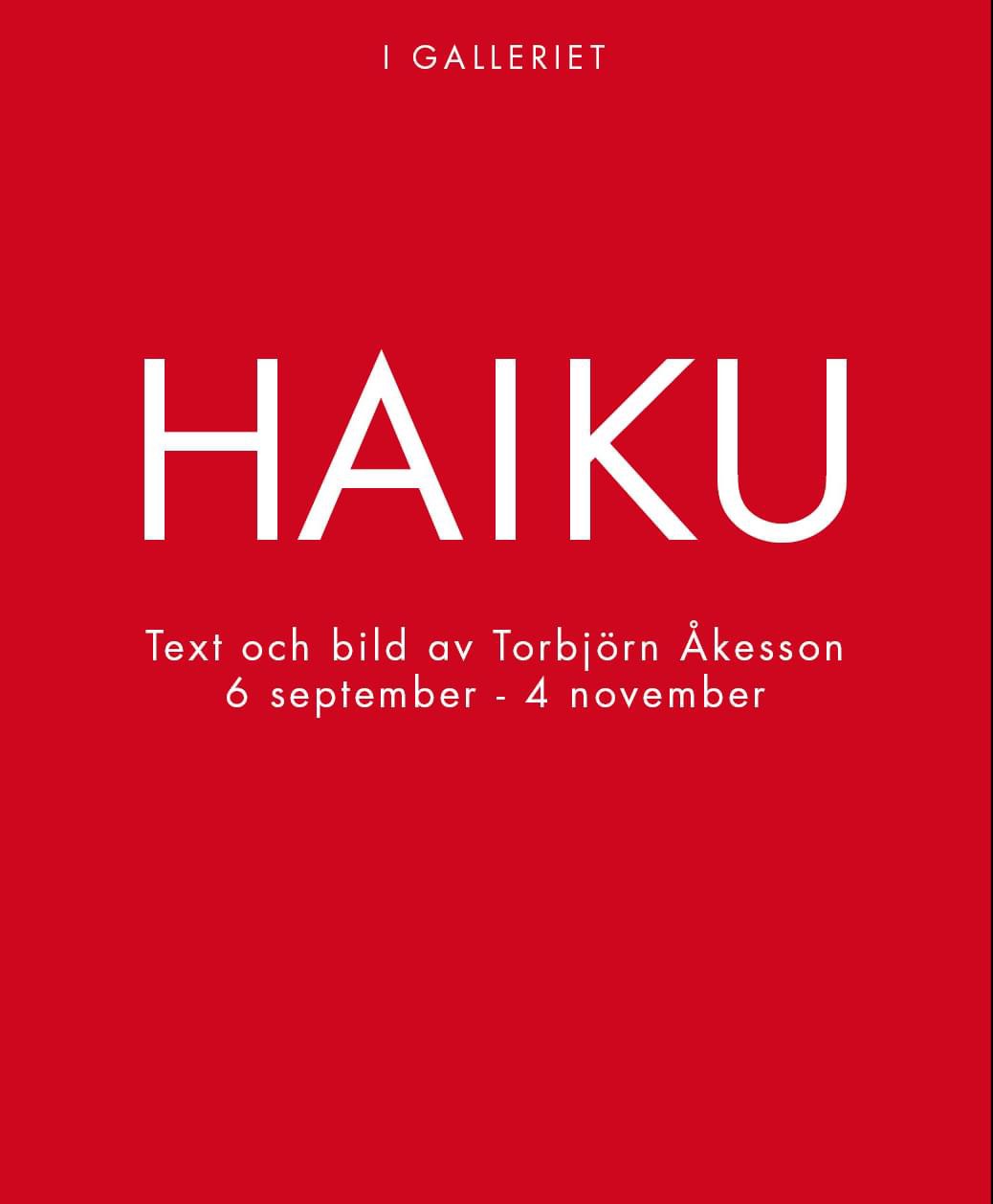 Haiku - Torbjörn Åkesson konstnär och författare 